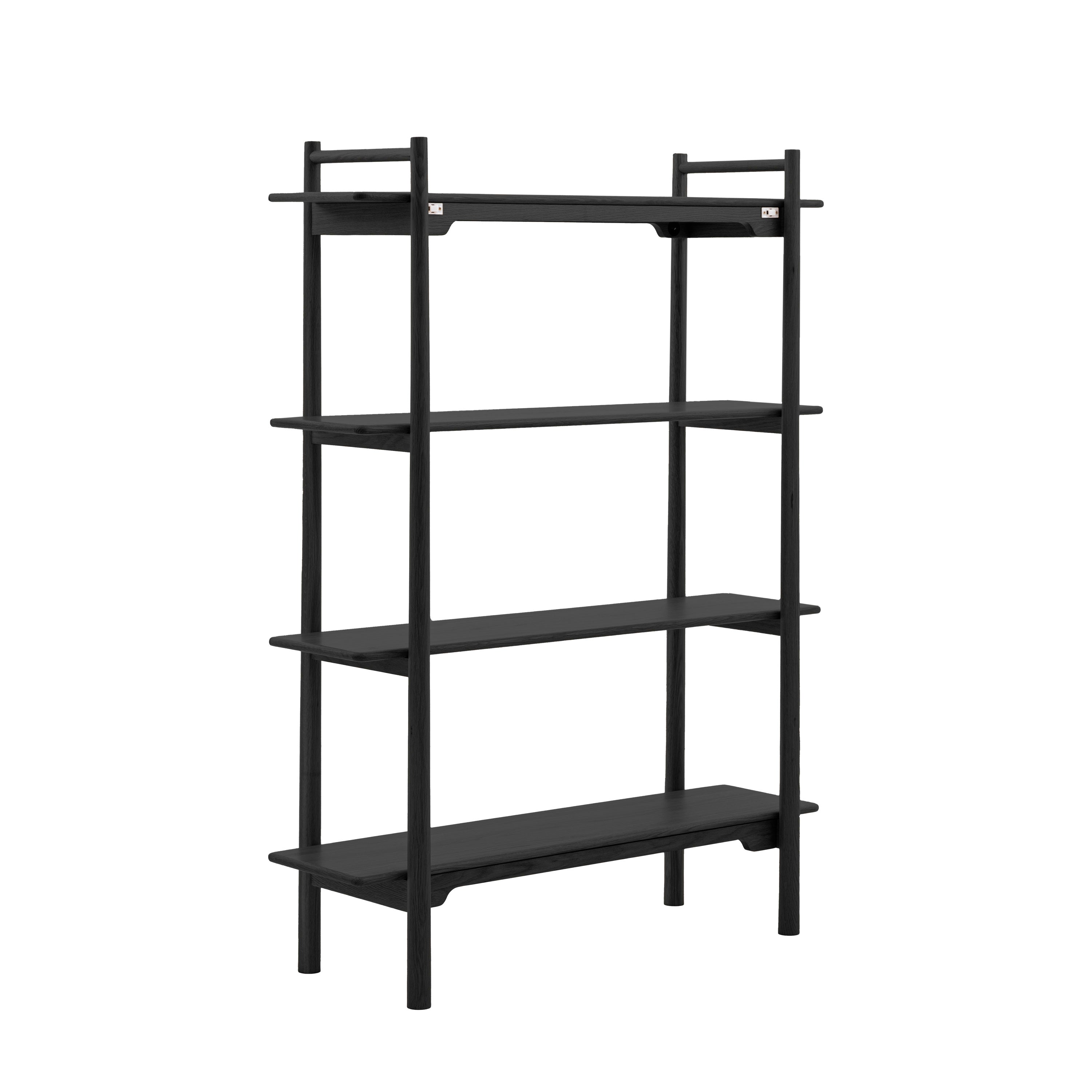 Montana Scandi Black Oak Wood Open Display Unit